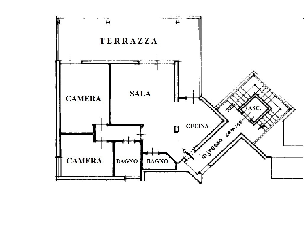 Appartamento con terrazzo a Viareggio