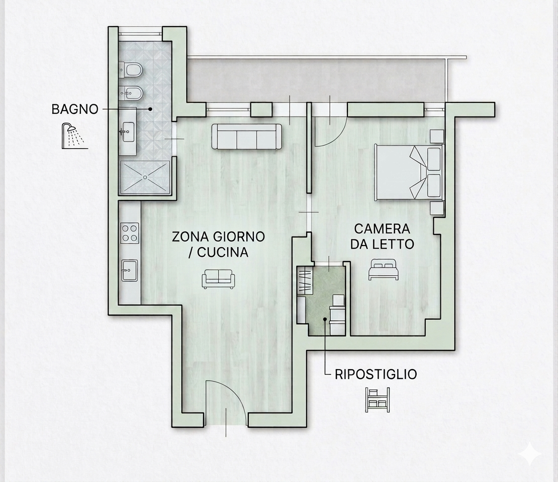 Bilocale ristrutturato a Palermo