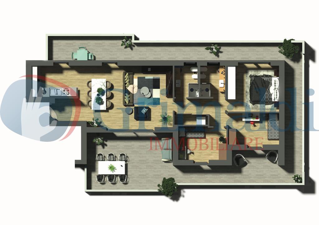 Quadrilocale con box a Foligno
