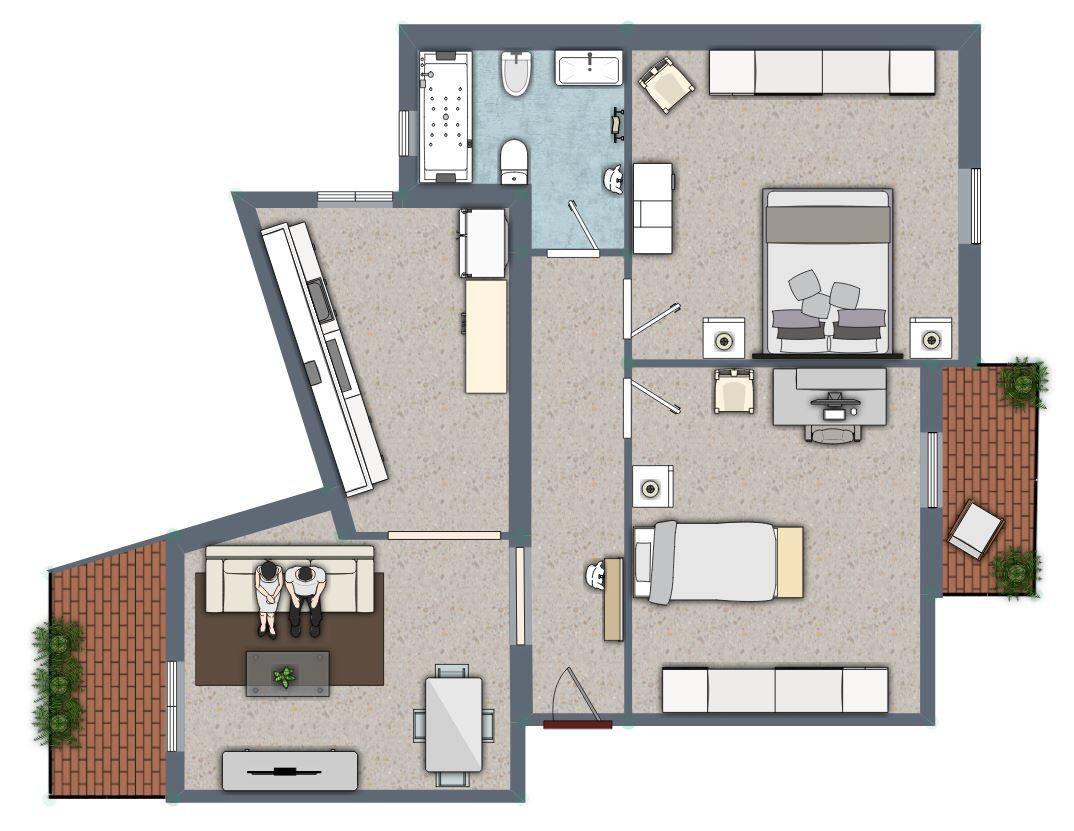 Appartamento con terrazzo, Empoli zona pretura