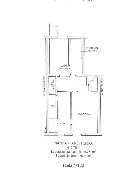 Casa indipendente da ristrutturare, Pisa ospedaletto