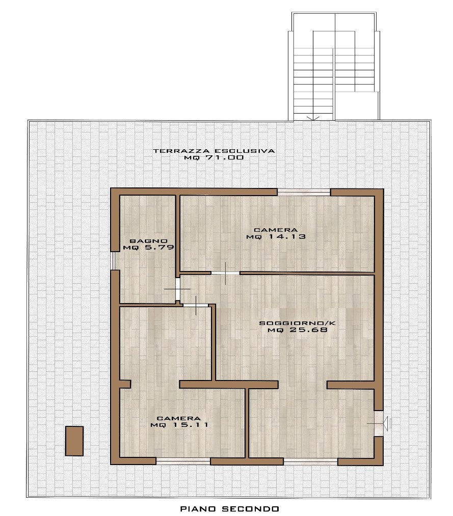 Trilocale con terrazzo in via piemonte, Follonica