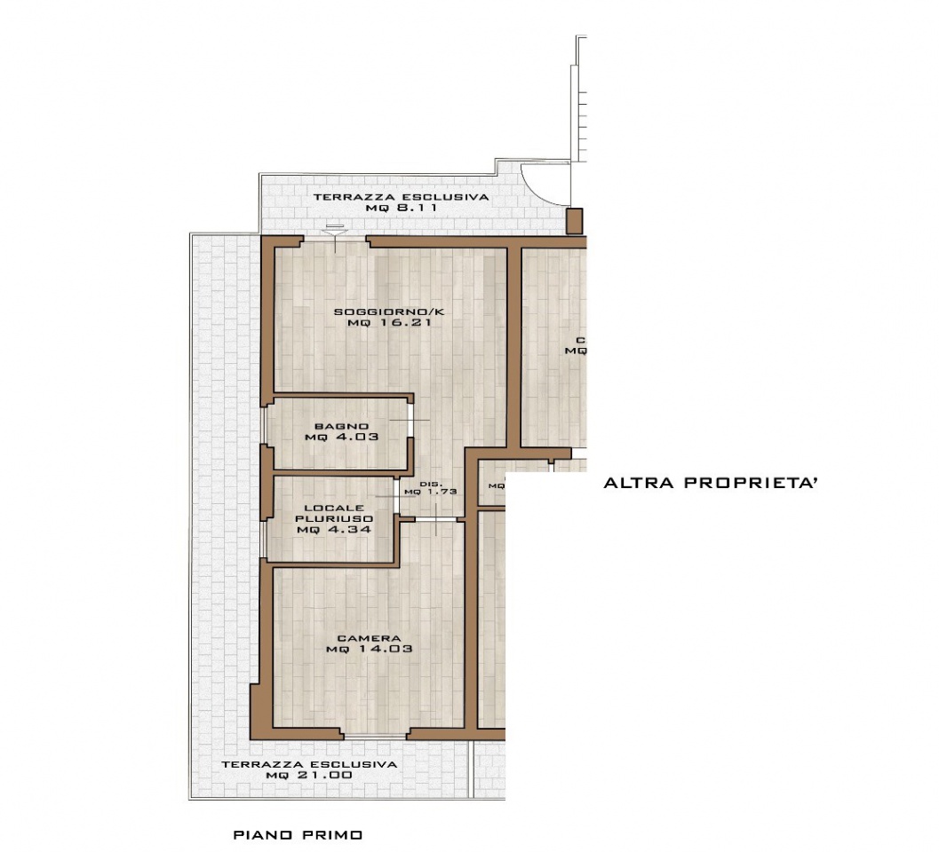 Trilocale con terrazzo in via piemonte, Follonica