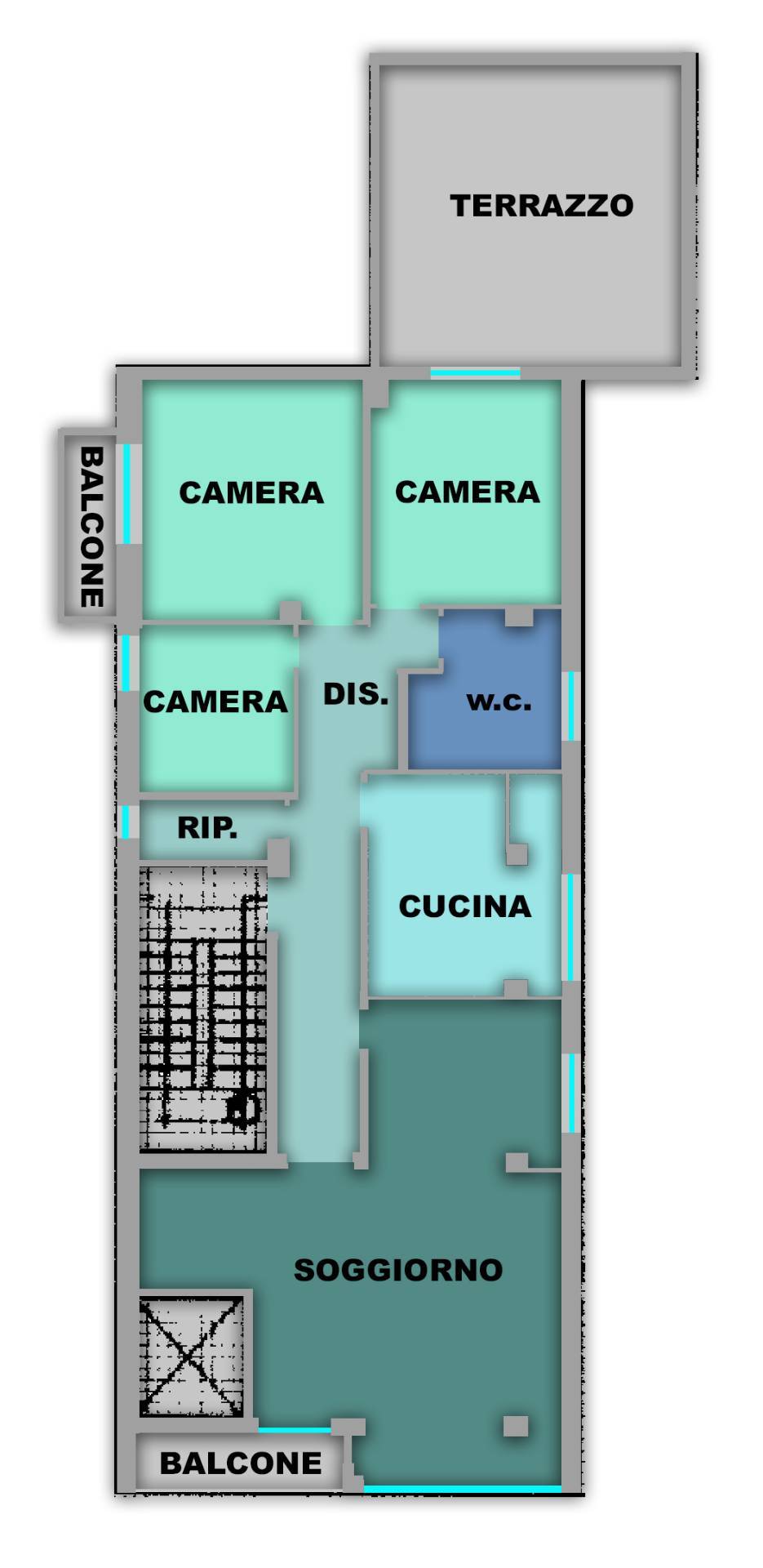 Appartamento in vendita a Porto San Giorgio, Centro