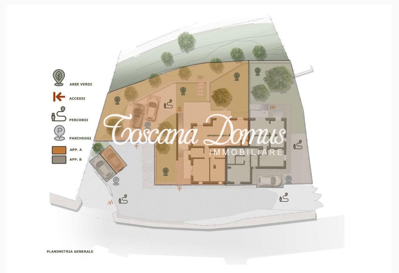 Villa Bifamiliare con giardino, Monteriggioni basciano