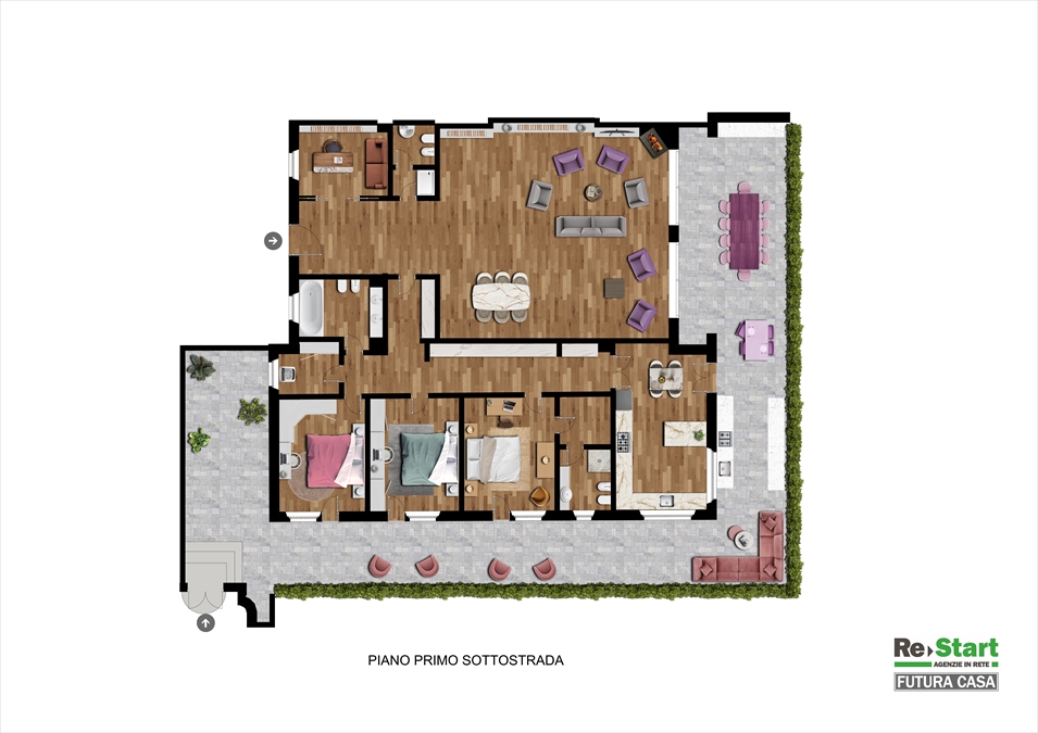 Appartamento con giardino in via mons. venturi, Chieti