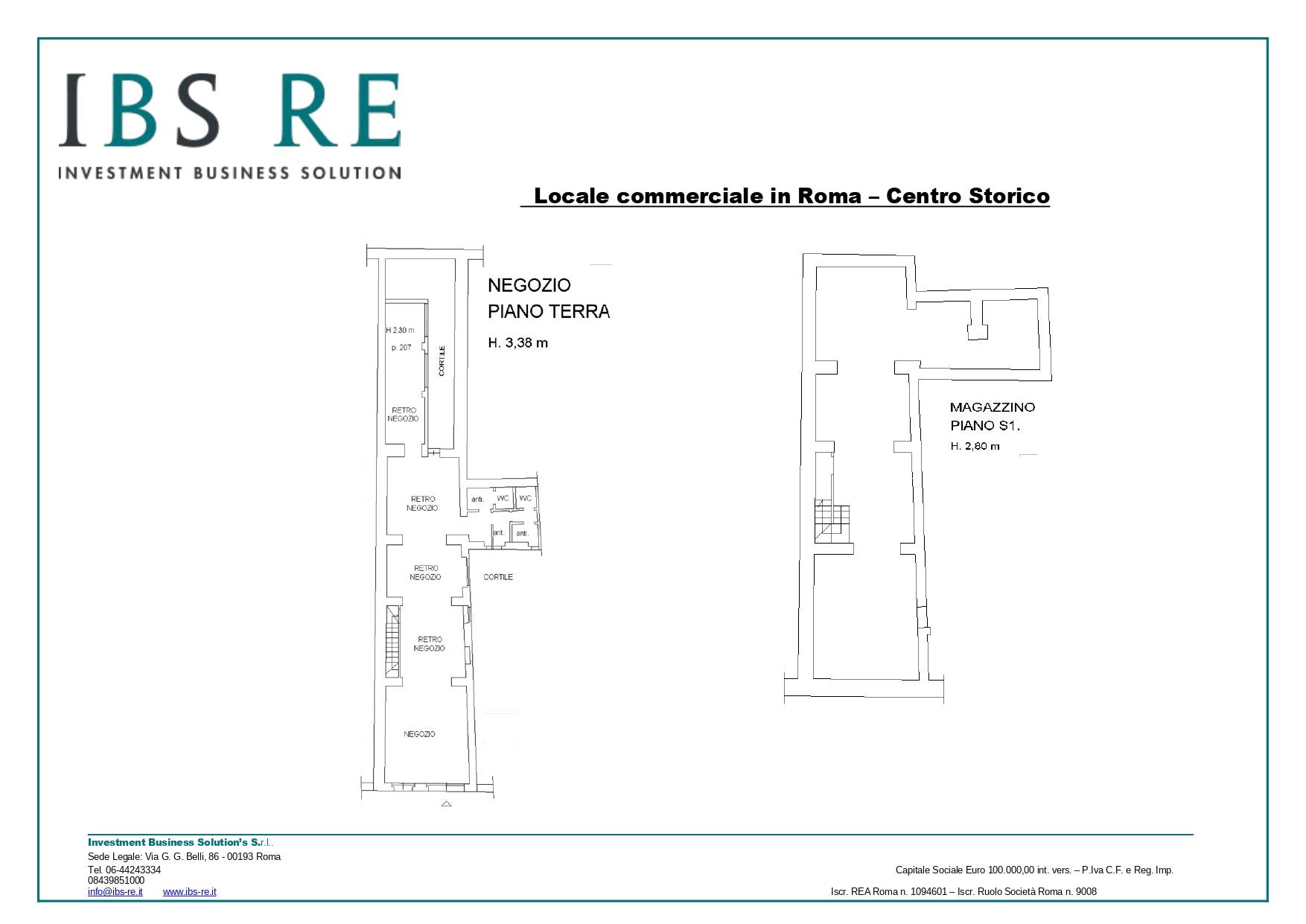 Locale commerciale in vendita a Roma, Centro Storico