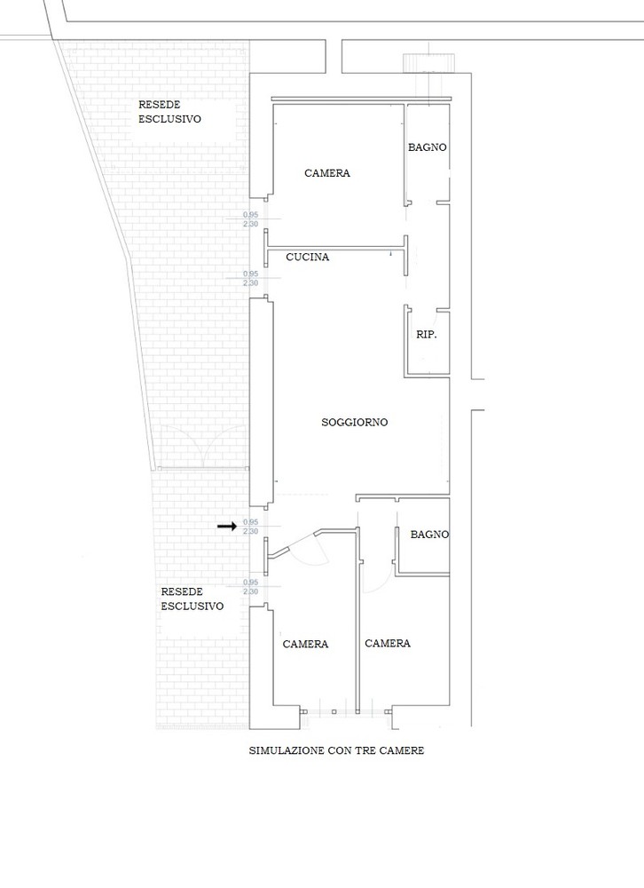 Appartamento con terrazzo in via peruzzi, Siena