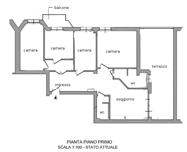 Appartamento con terrazzo in via caduti di vicobello, Siena