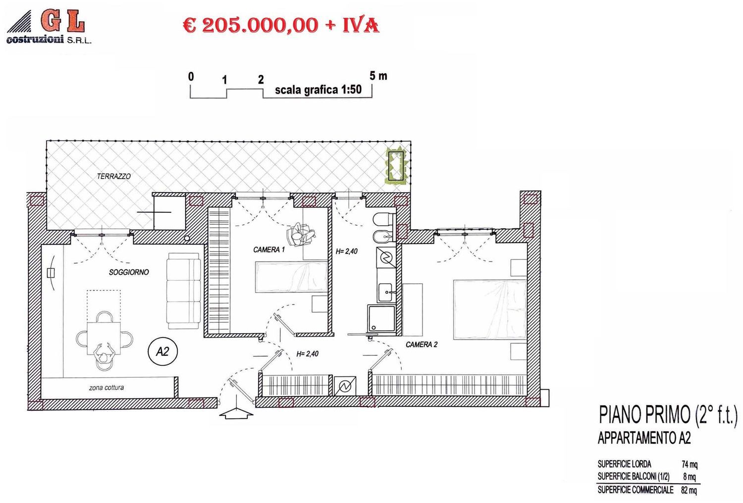 Trilocale in vendita in via biscaretti 0, Chieri