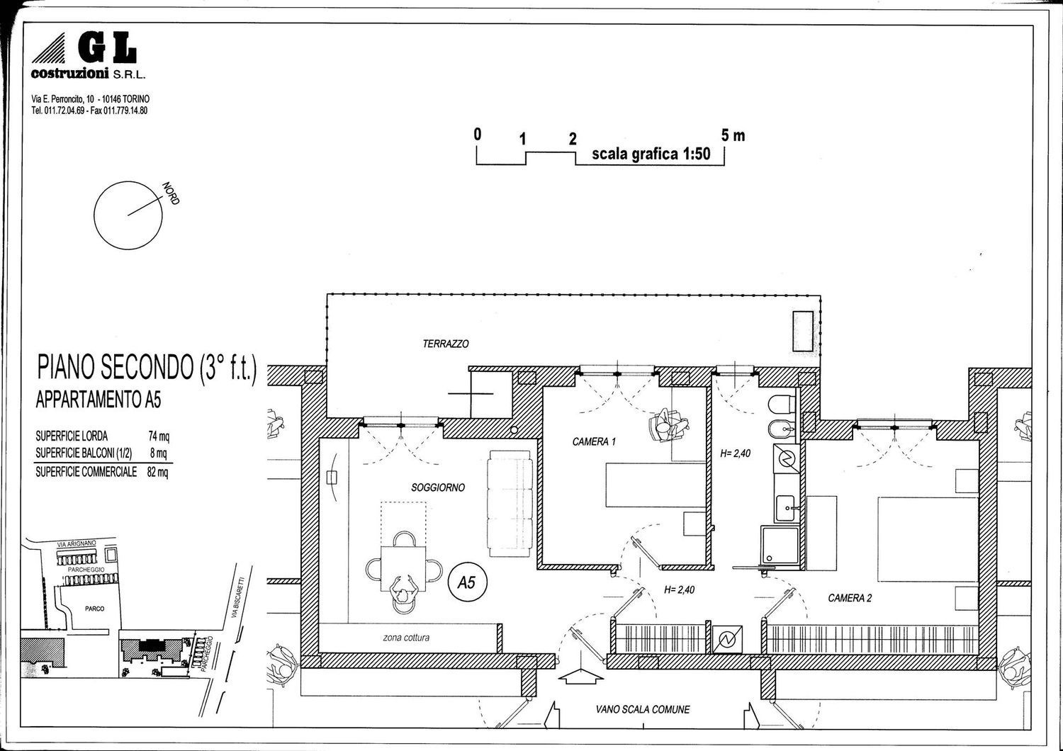 Trilocale in vendita in via biscaretti 0, Chieri