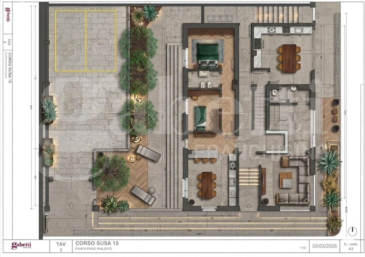 Trilocale con giardino a Rivoli