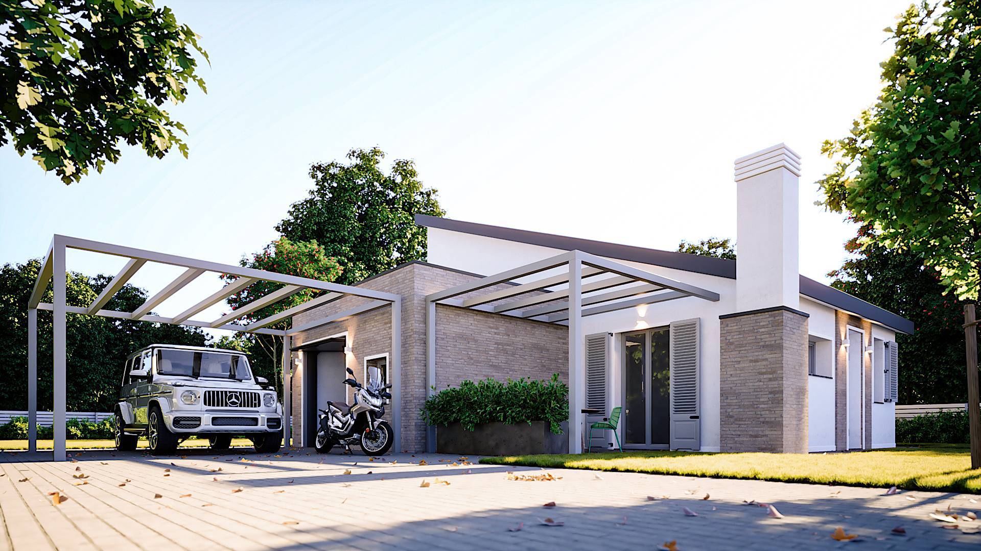 Porzione con giardino in vendita a Cento, Renazzo