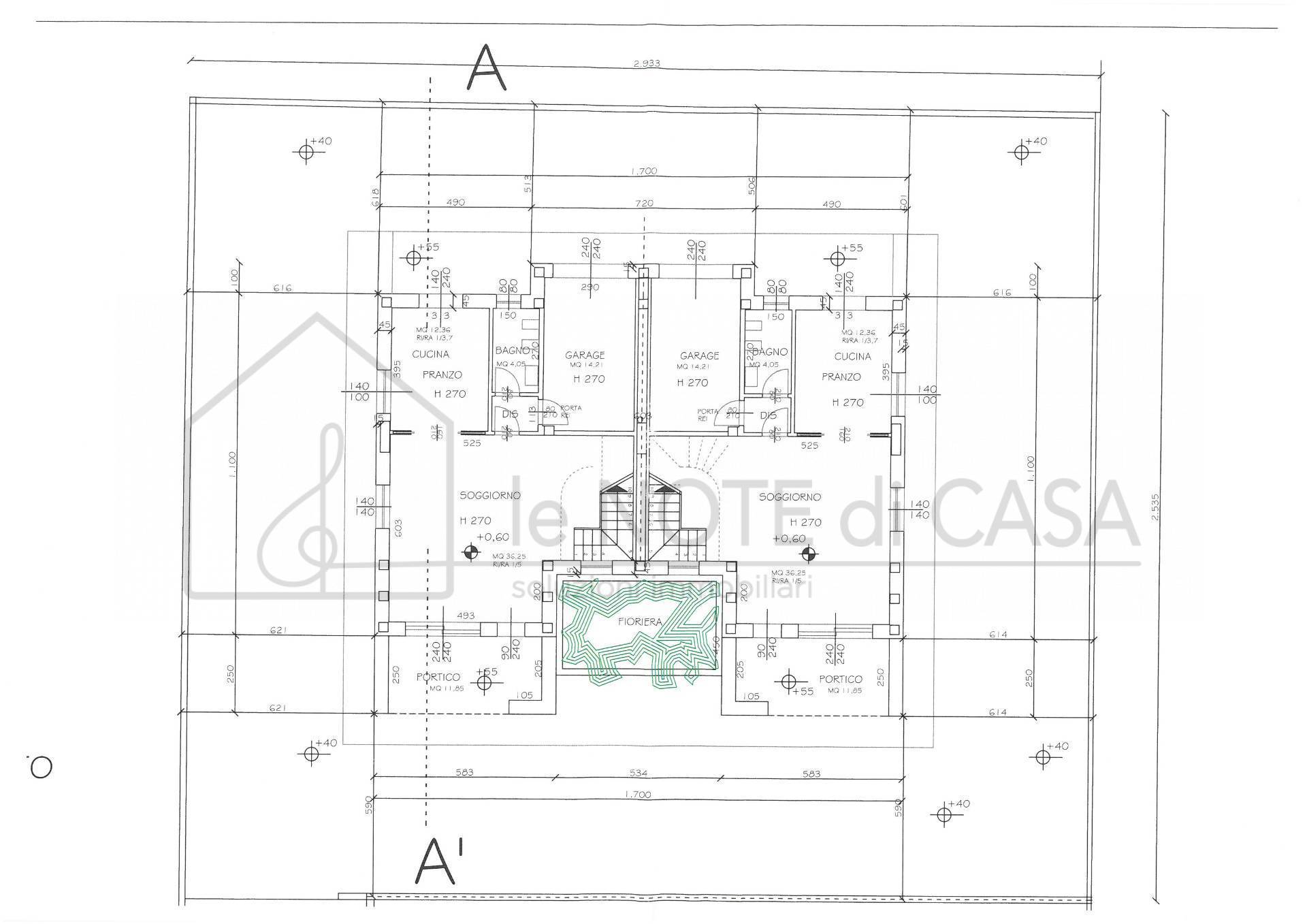 Villa bifamiliare in vendita a Cesena, Martorano