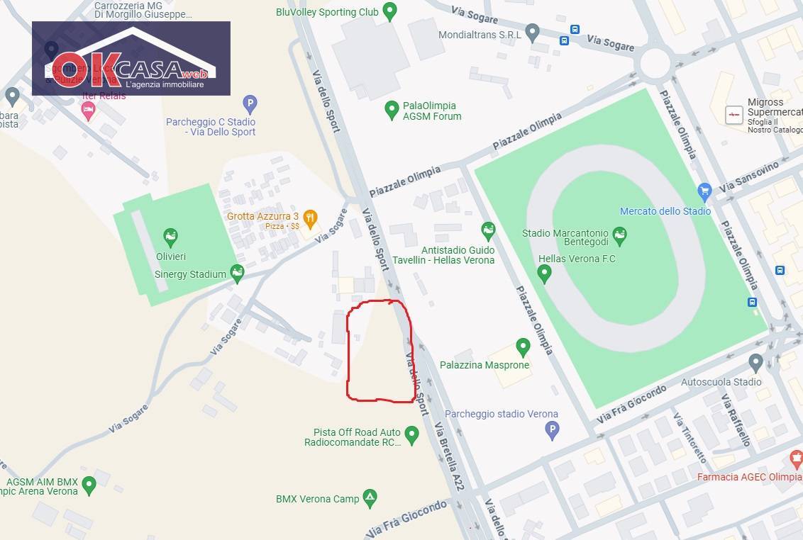 Terreno edificabile in vendita a Verona, Stadio