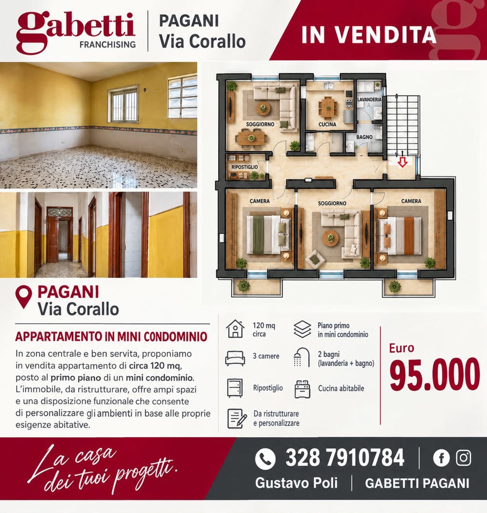 Quadrilocale da ristrutturare a Pagani