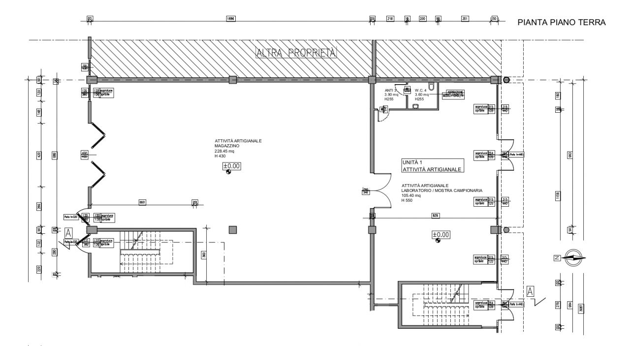 Capannone con giardino a Abano Terme
