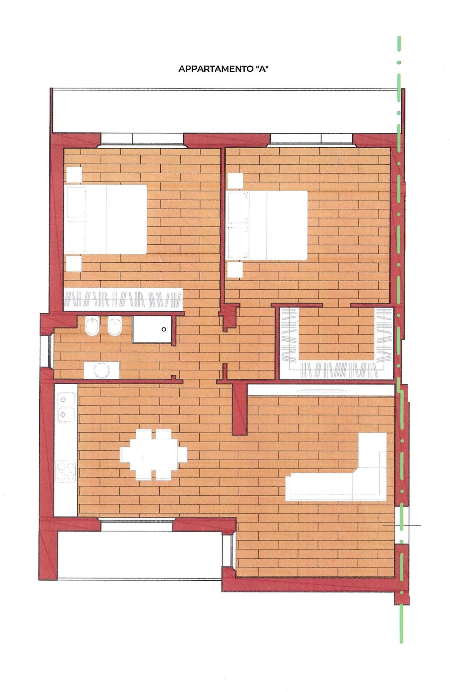 Quadrilocale con terrazzo, Siena uncinello
