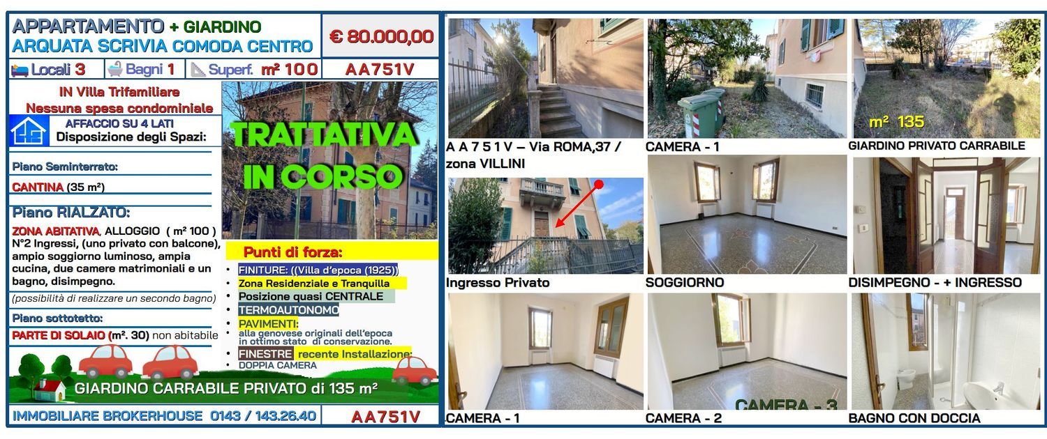 Bilocale in vendita in via roma 37, Arquata Scrivia