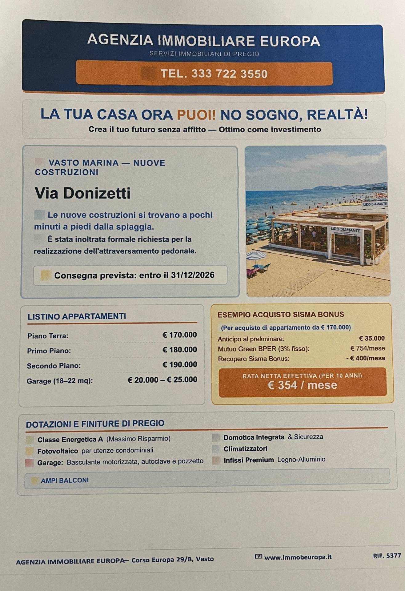 Appartamento in vendita a Vasto, Vasto Marina