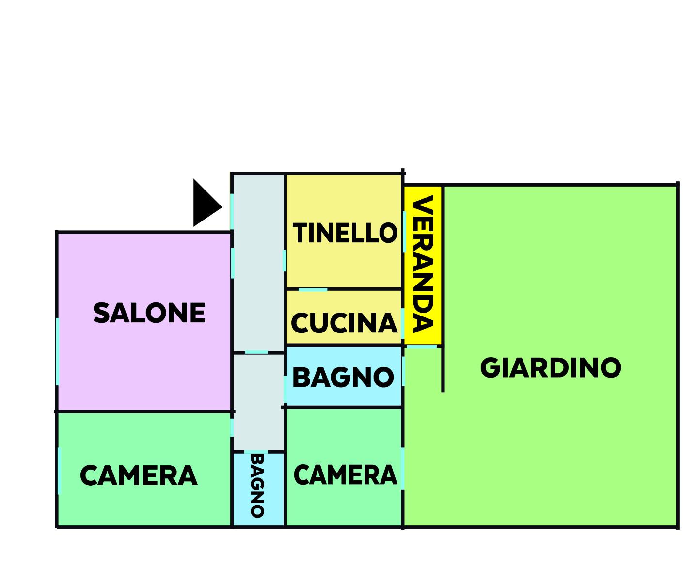 Quadrilocale con giardino, Livorno marconi