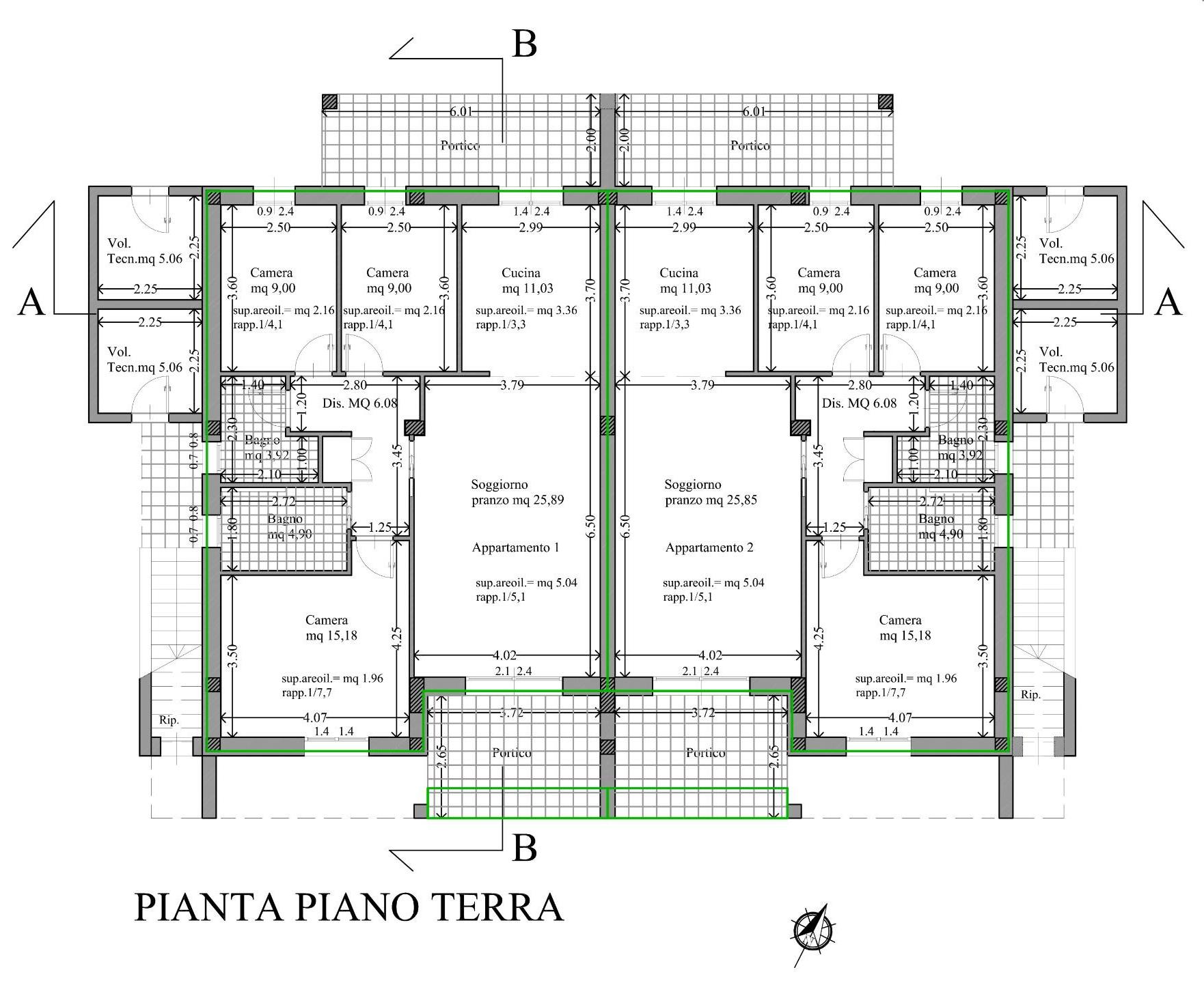 Appartamento con giardino, Cecina marina