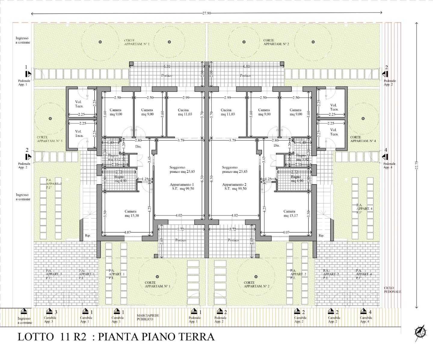 Appartamento con giardino, Cecina marina