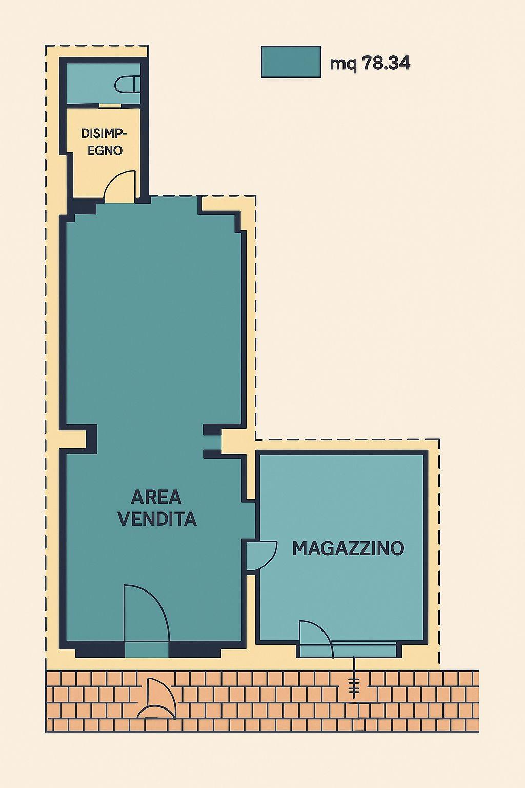 Locale commerciale ristrutturata, Pontedera centro