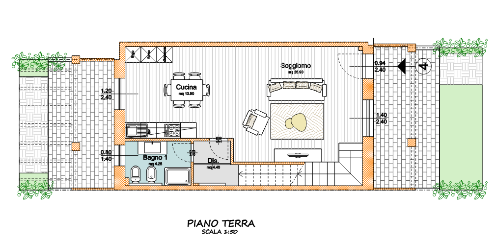 Villa con giardino a Calcinaia