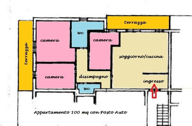 Appartamento con terrazzi, Carrara ponte cimato