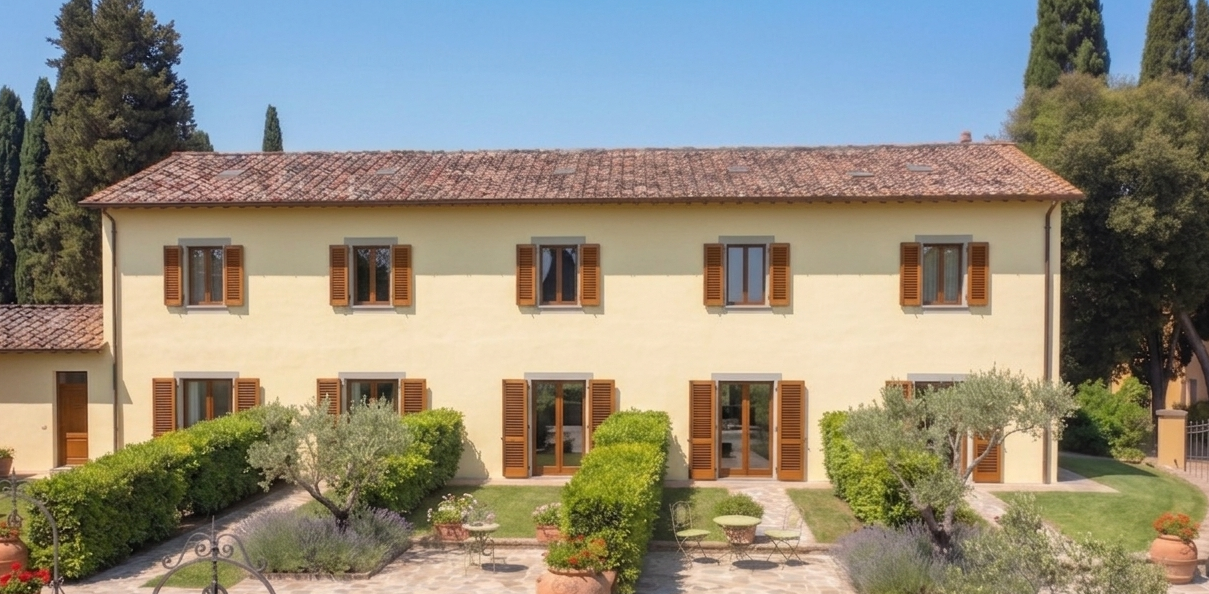 Villa con giardino, Siena salteano