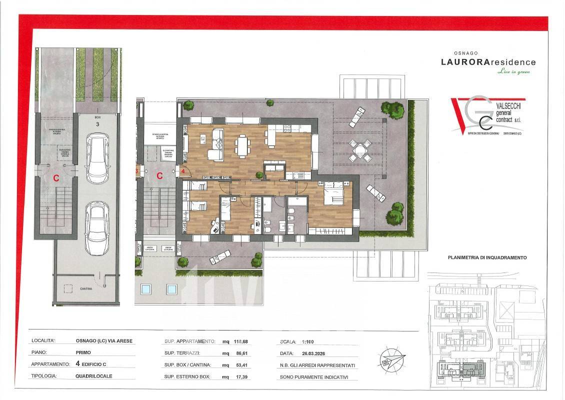 Appartamento in vendita a Osnago, Orane