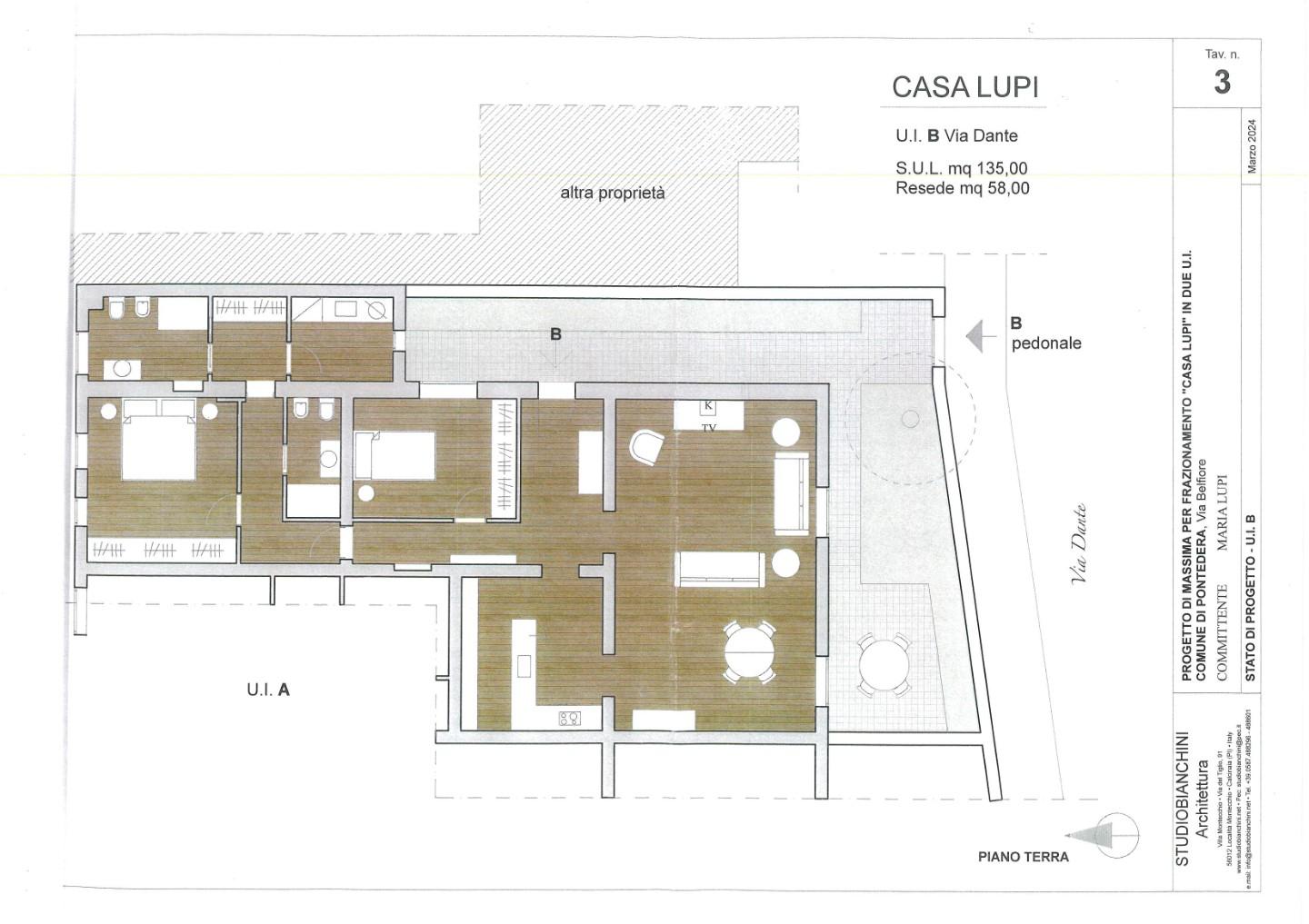 Quadrilocale con giardino, Pontedera centro