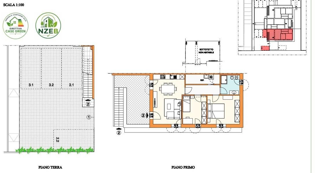 Trilocale con terrazzo, Pontedera oltrera