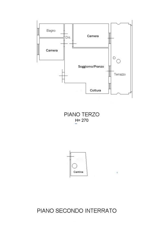 Trilocale con terrazzo a Pontedera
