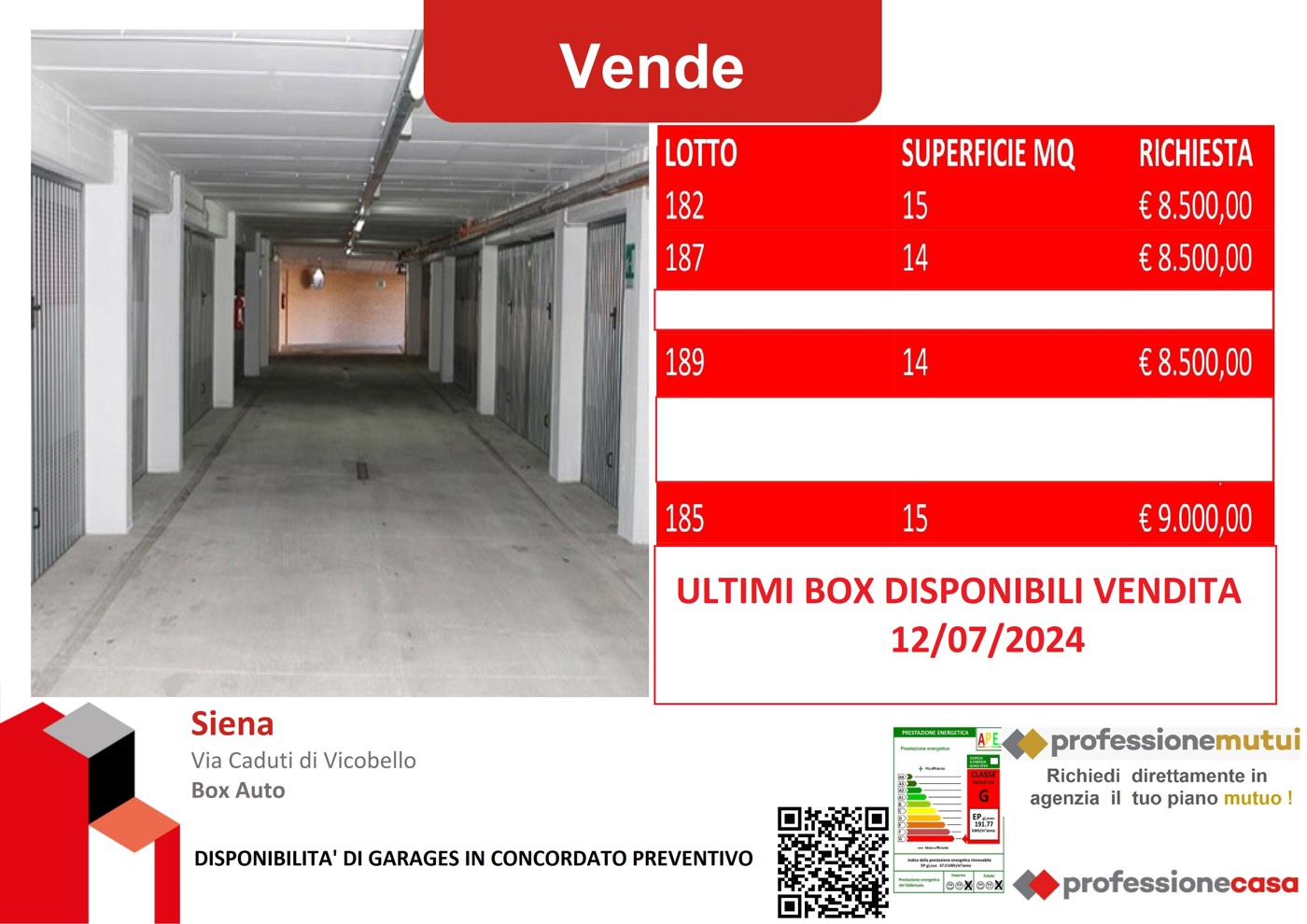 Box/Garage 15mq in vendita a Siena