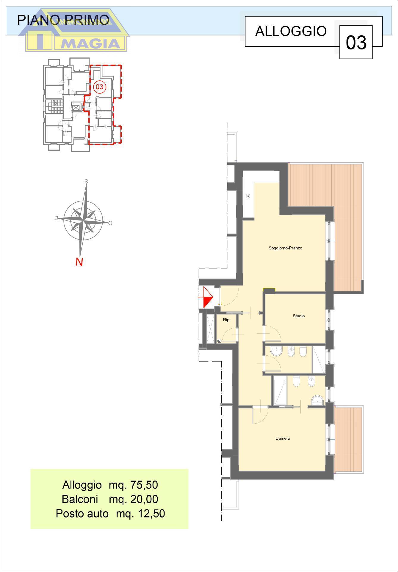 Trilocale con terrazzo, San Benedetto del Tronto porto d'ascoli