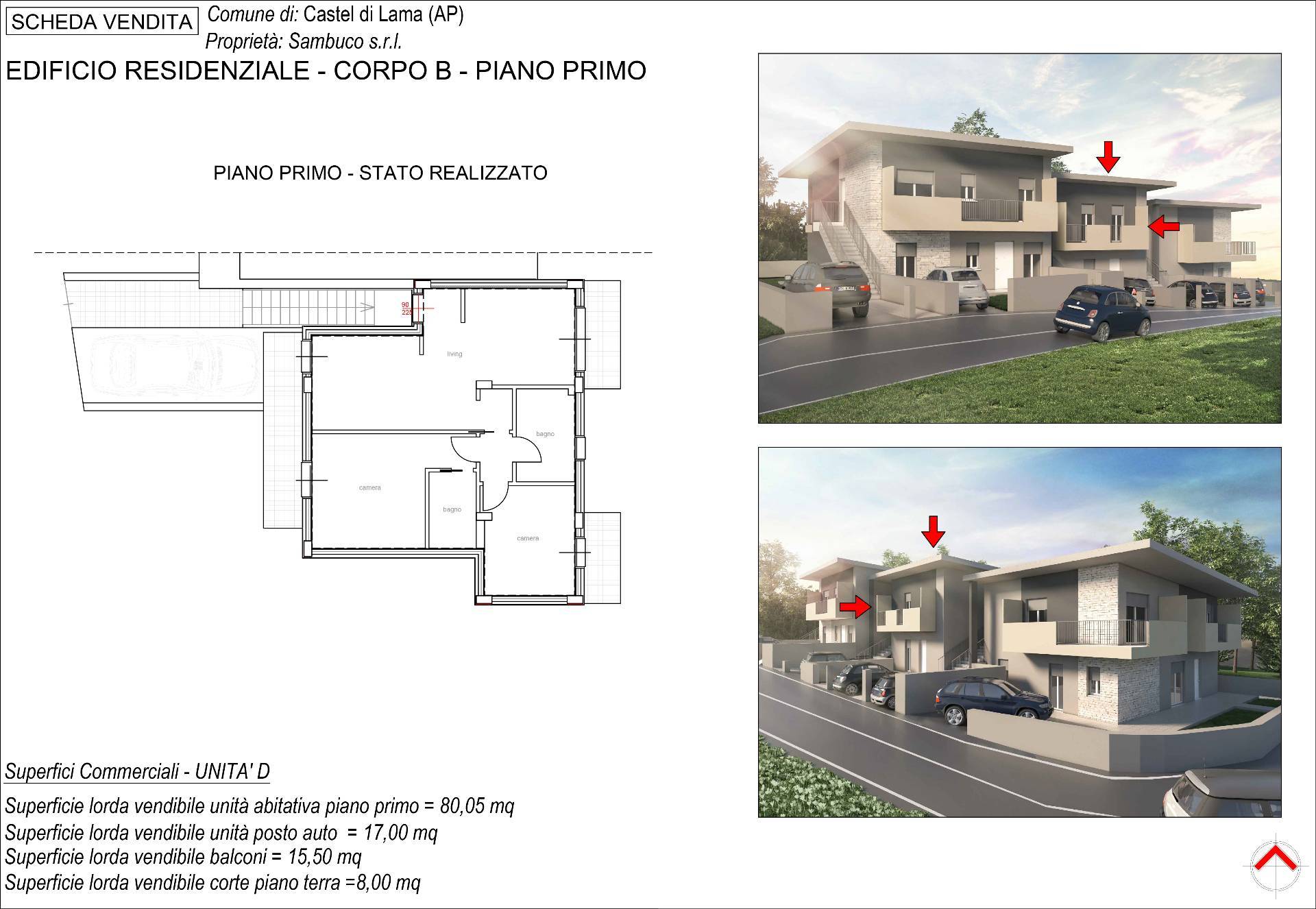 Appartamento in vendita a Castel di Lama