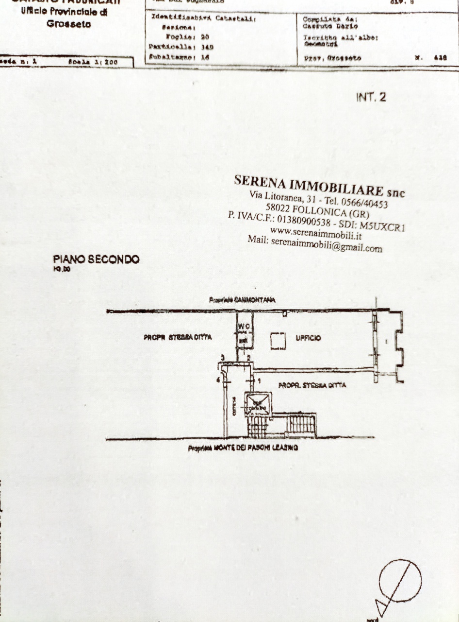Ufficio in vendita in via del sugheraio, Follonica