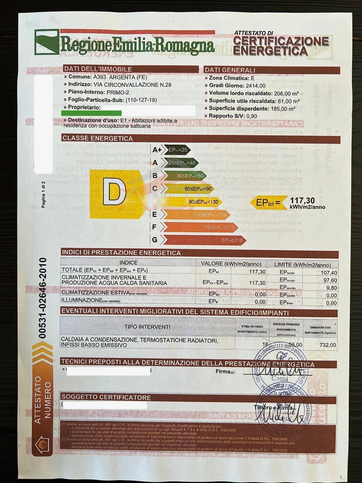 Appartamento in vendita a Argenta, CENTRO