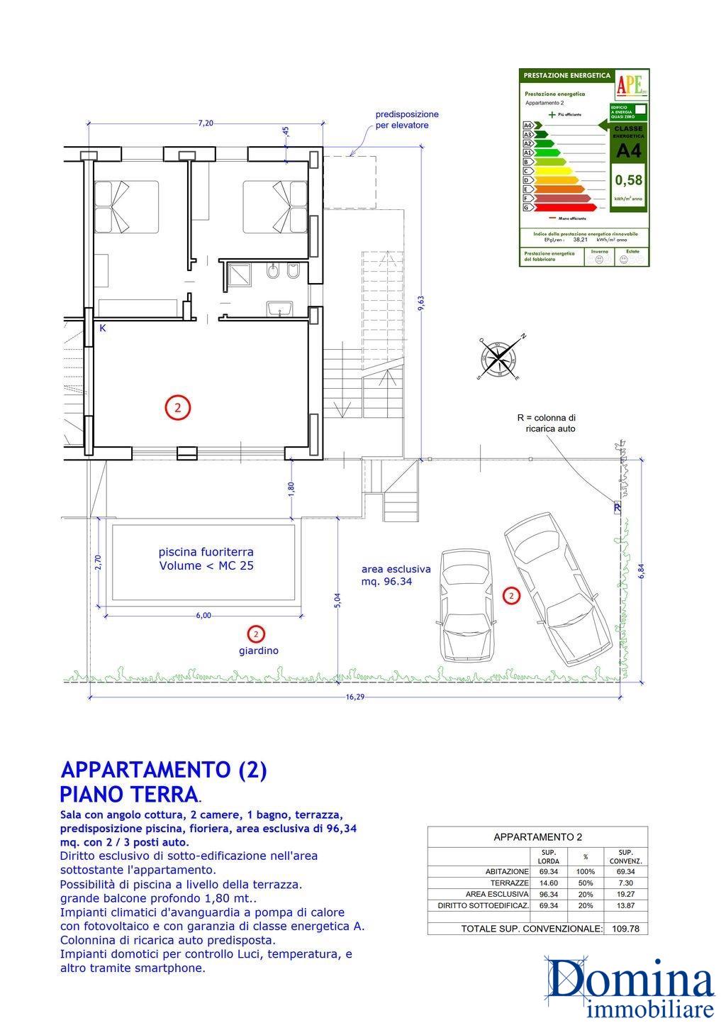 Trilocale con giardino, Massa marina di