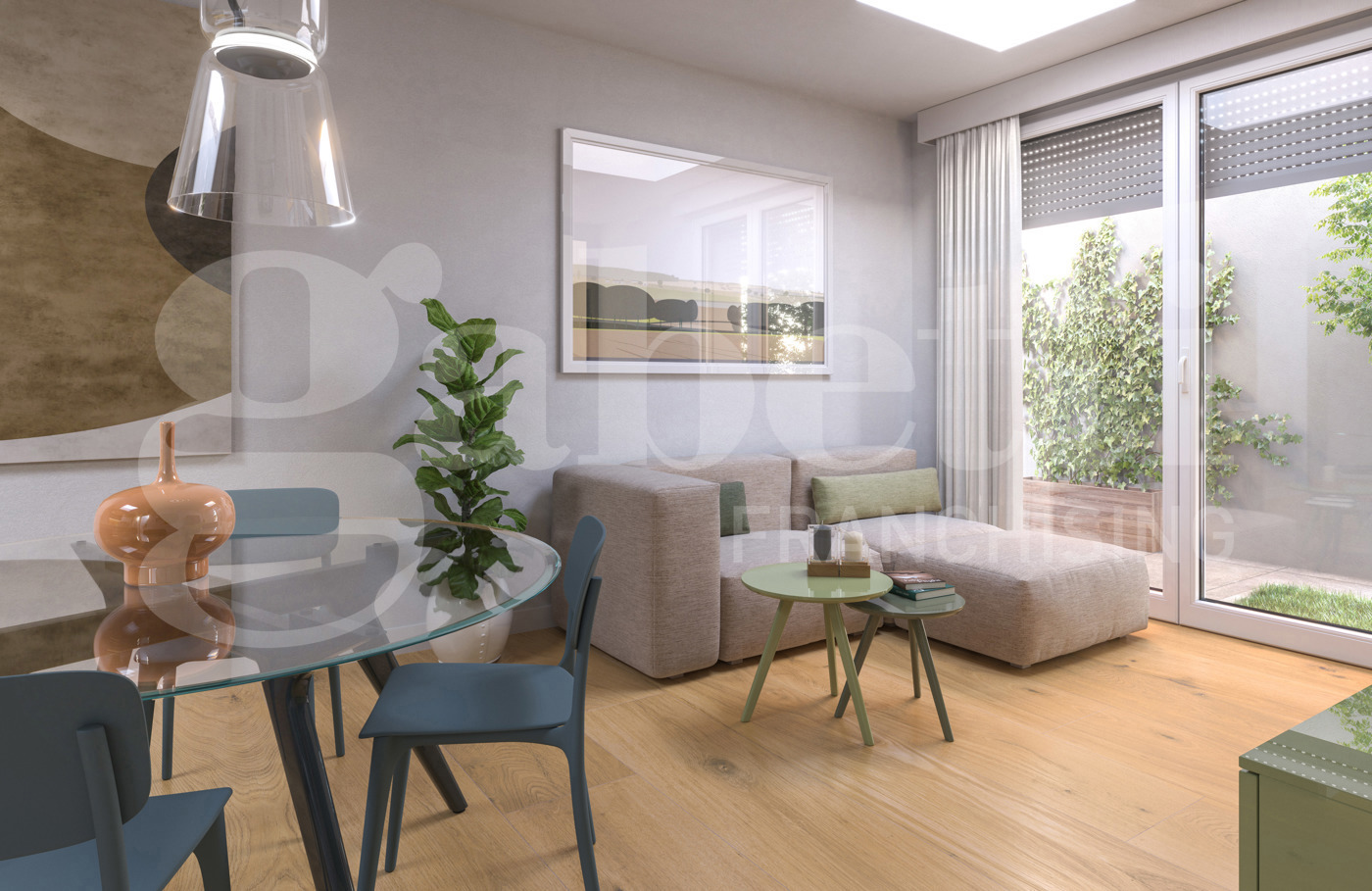 Trilocale con giardino a Bologna