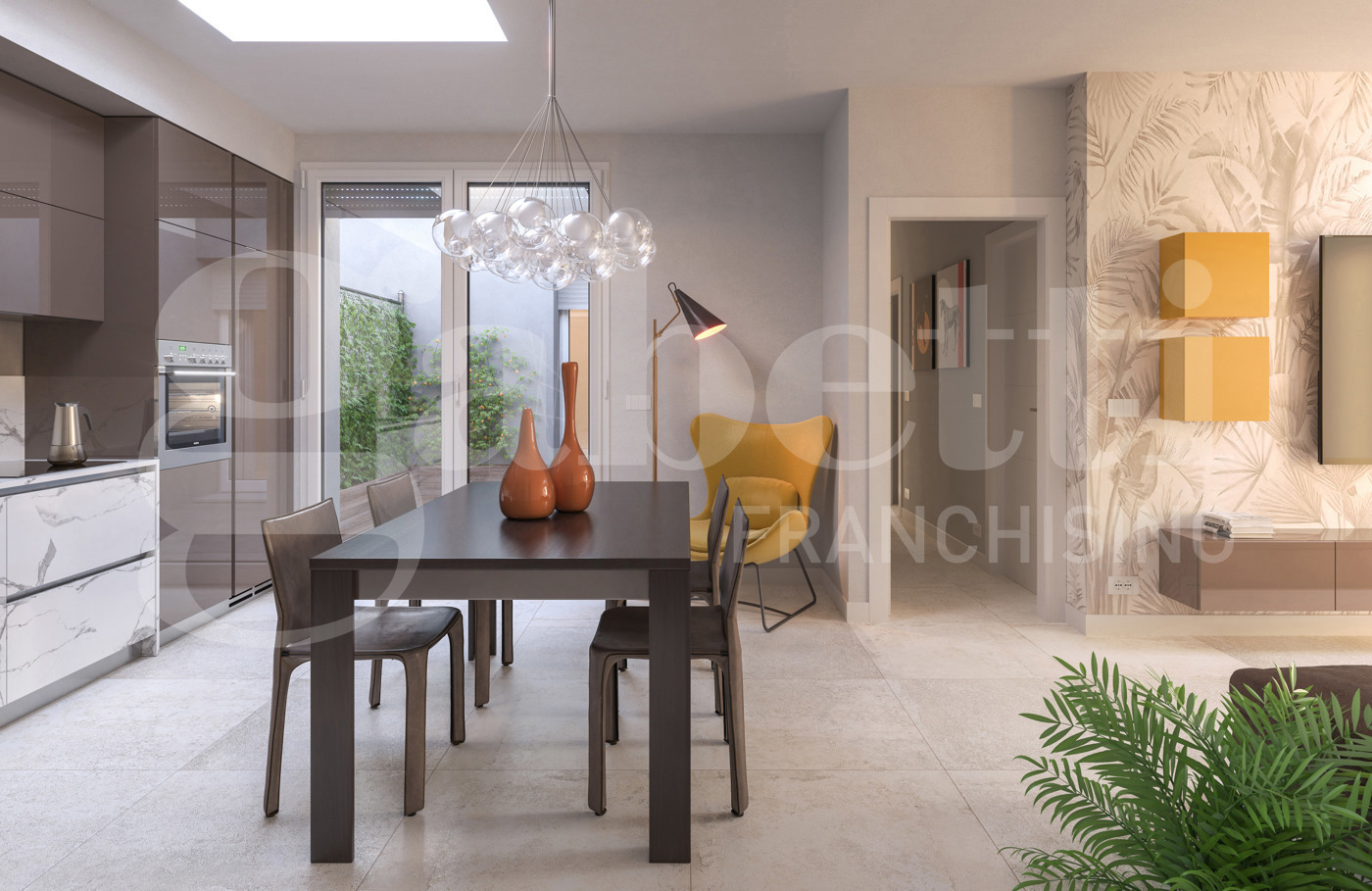 Trilocale con giardino a Bologna