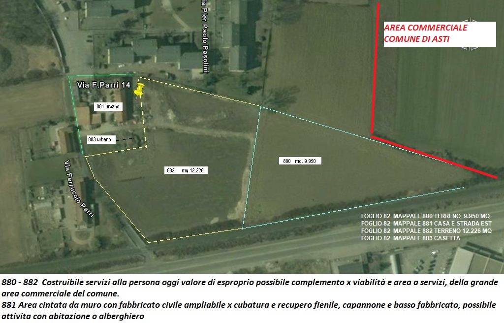 Terreno commerciale in vendita a Asti, Est