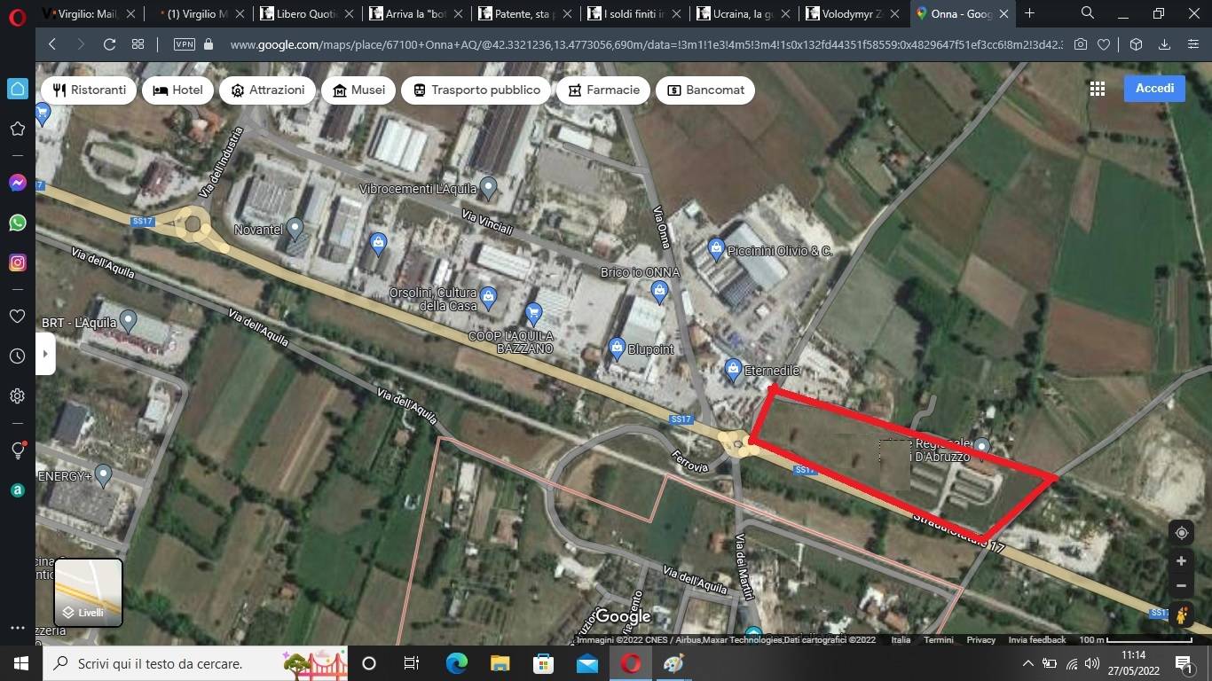 Terreno edificabile in vendita a L'Aquila, Onna