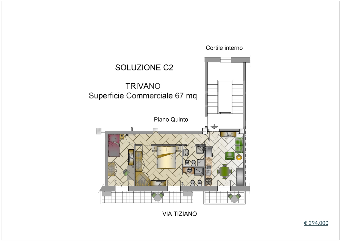 Trilocale in vendita a Cagliari