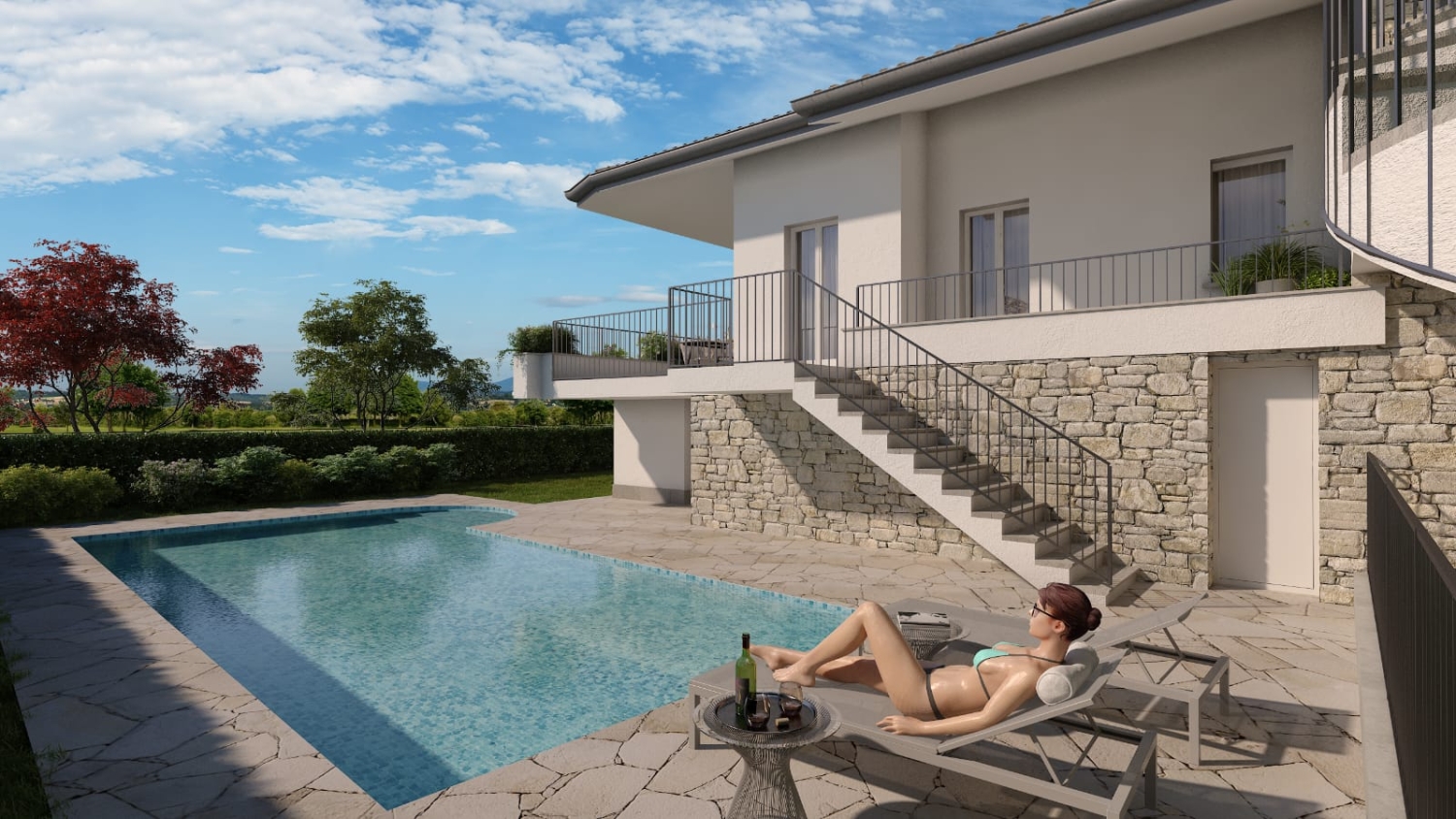 Villa con giardino in via bologna, Gussago