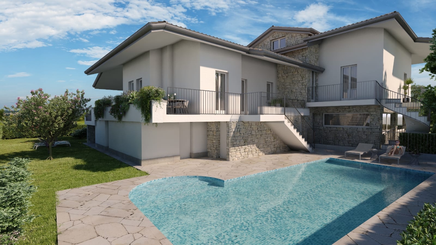 Villa con giardino in via bologna, Gussago