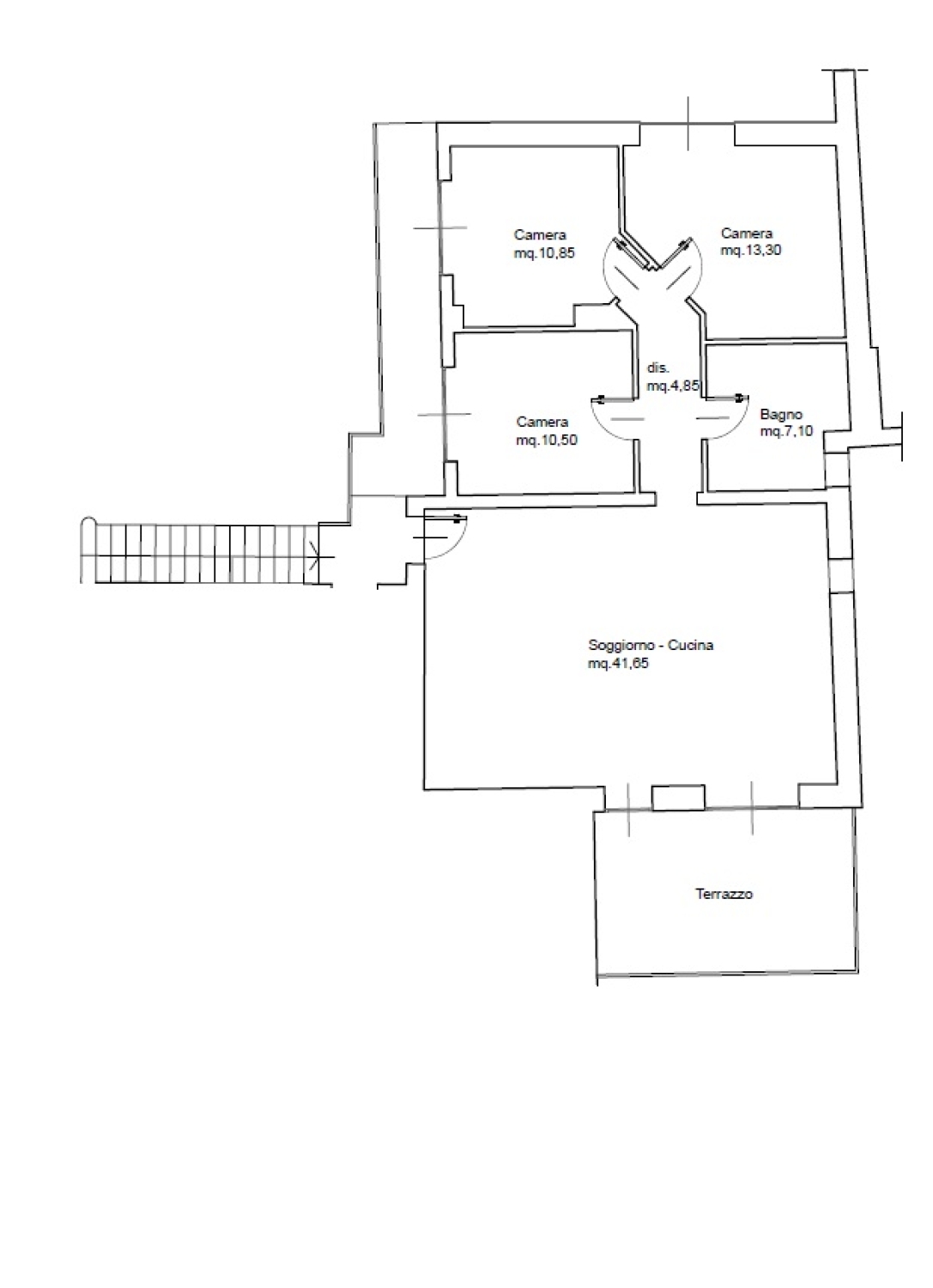 Quadrilocale con terrazzo in paratico via gorizia, Paratico