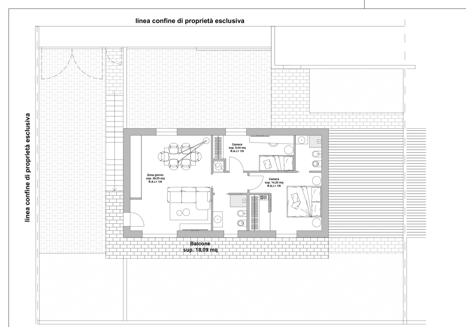 Trilocale con giardino in passirano via luigi cadorna, Passirano